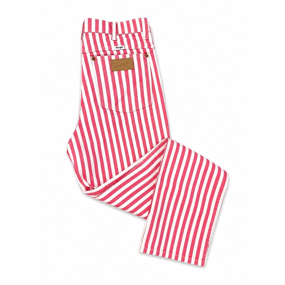 Wrangler Red and White Stripe Straight Leg Jeans - Picture 2 of 7